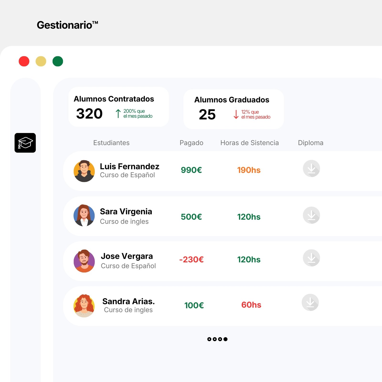 Gestión de Estudiantes